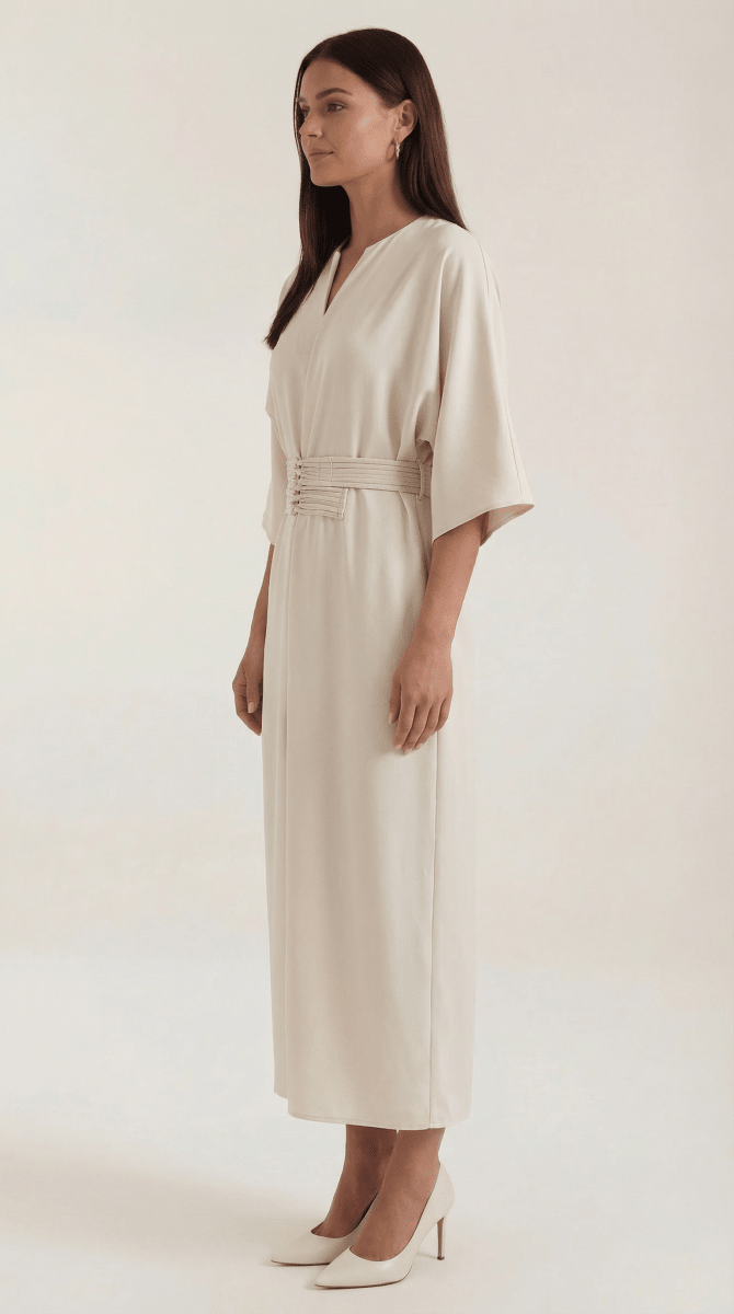 Aveline | Women’s Belted V-Neck Maxi Dress