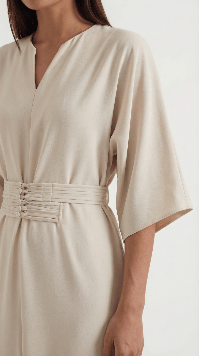 Aveline | Women’s Belted V-Neck Maxi Dress