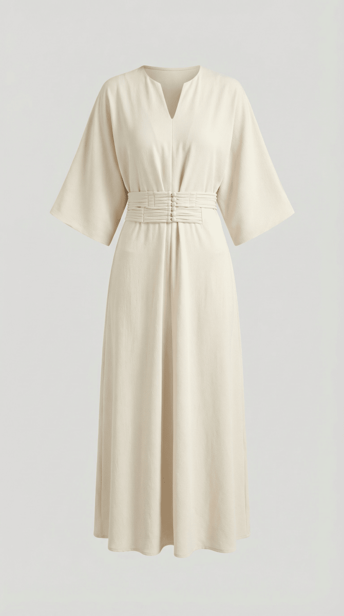 Aveline | Women’s Belted V-Neck Maxi Dress