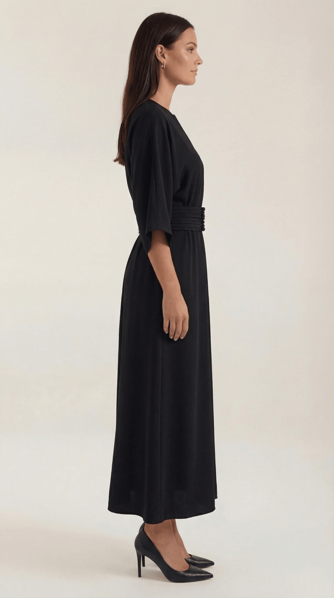 Aveline | Women’s Belted V-Neck Maxi Dress