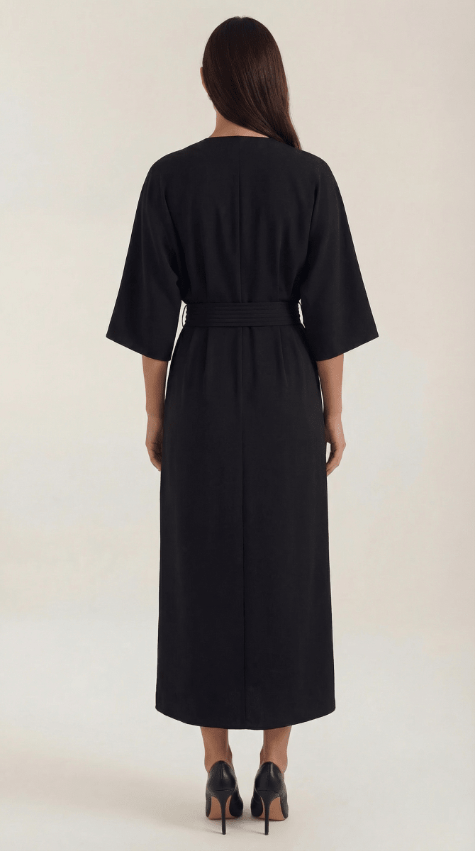Aveline | Women’s Belted V-Neck Maxi Dress