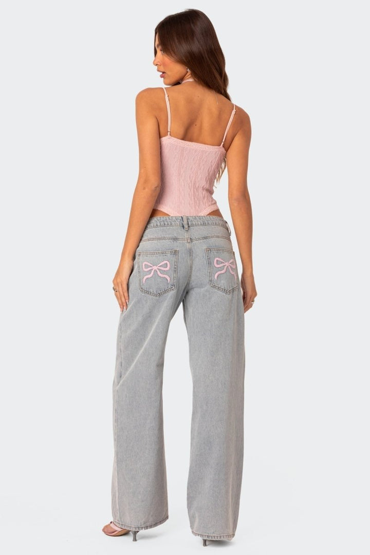 Lisette | Women’s Bow Detail Loose-Fit Jeans