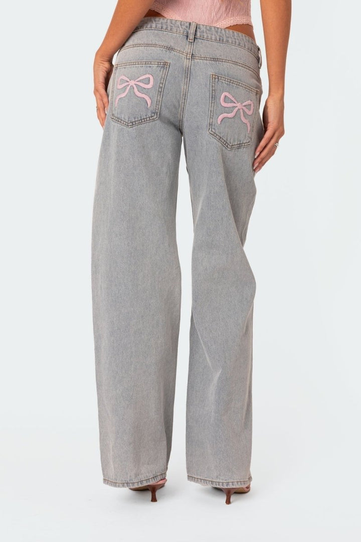 Lisette | Women’s Bow Detail Loose-Fit Jeans