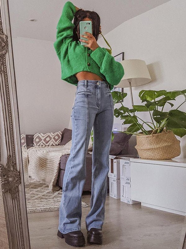 Nova | Women’s High-Waisted Star Patch Flare Jeans