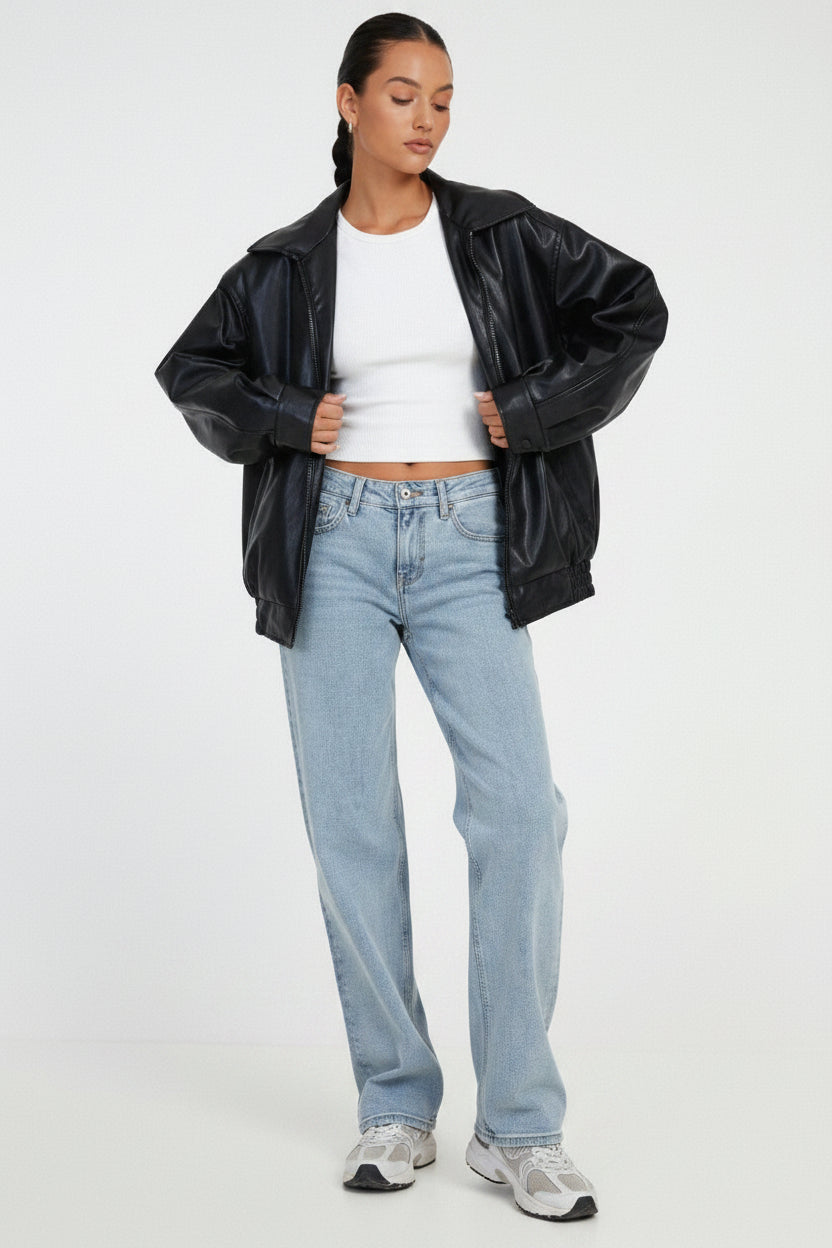 Lucien | Men’s Relaxed-Fit PU Leather Jacket