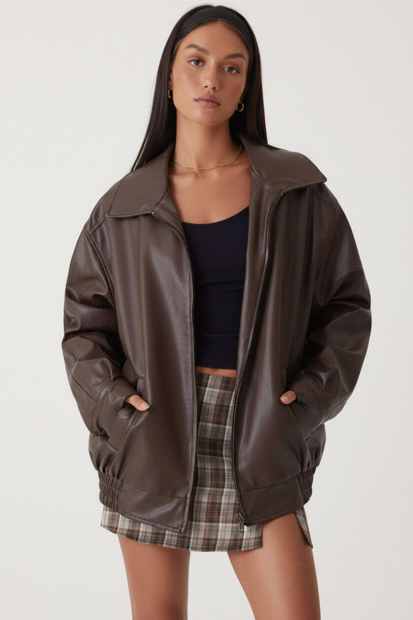 Lucien | Men’s Relaxed-Fit PU Leather Jacket
