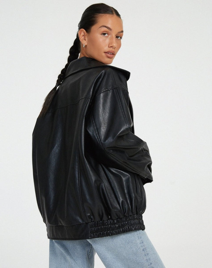 Lucien | Men’s Relaxed-Fit PU Leather Jacket