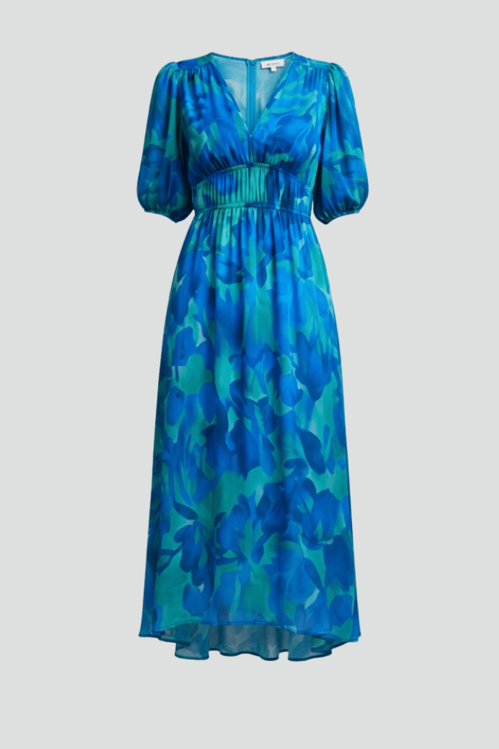 Florienne | Women’s Floral Puff-Sleeve Midi Dress